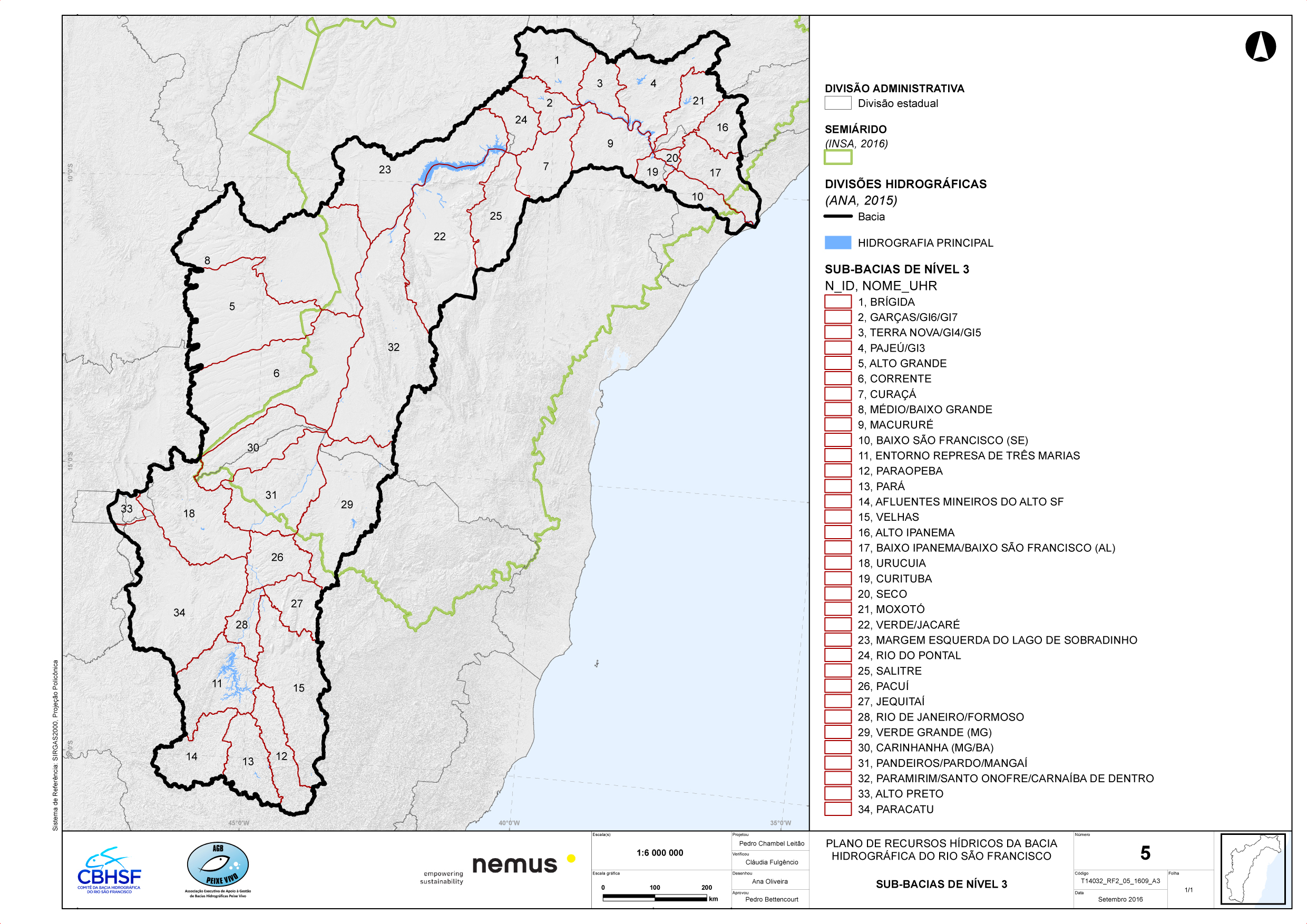 Mapa 5 do RF2 - Sub-Bacias de Nível 3