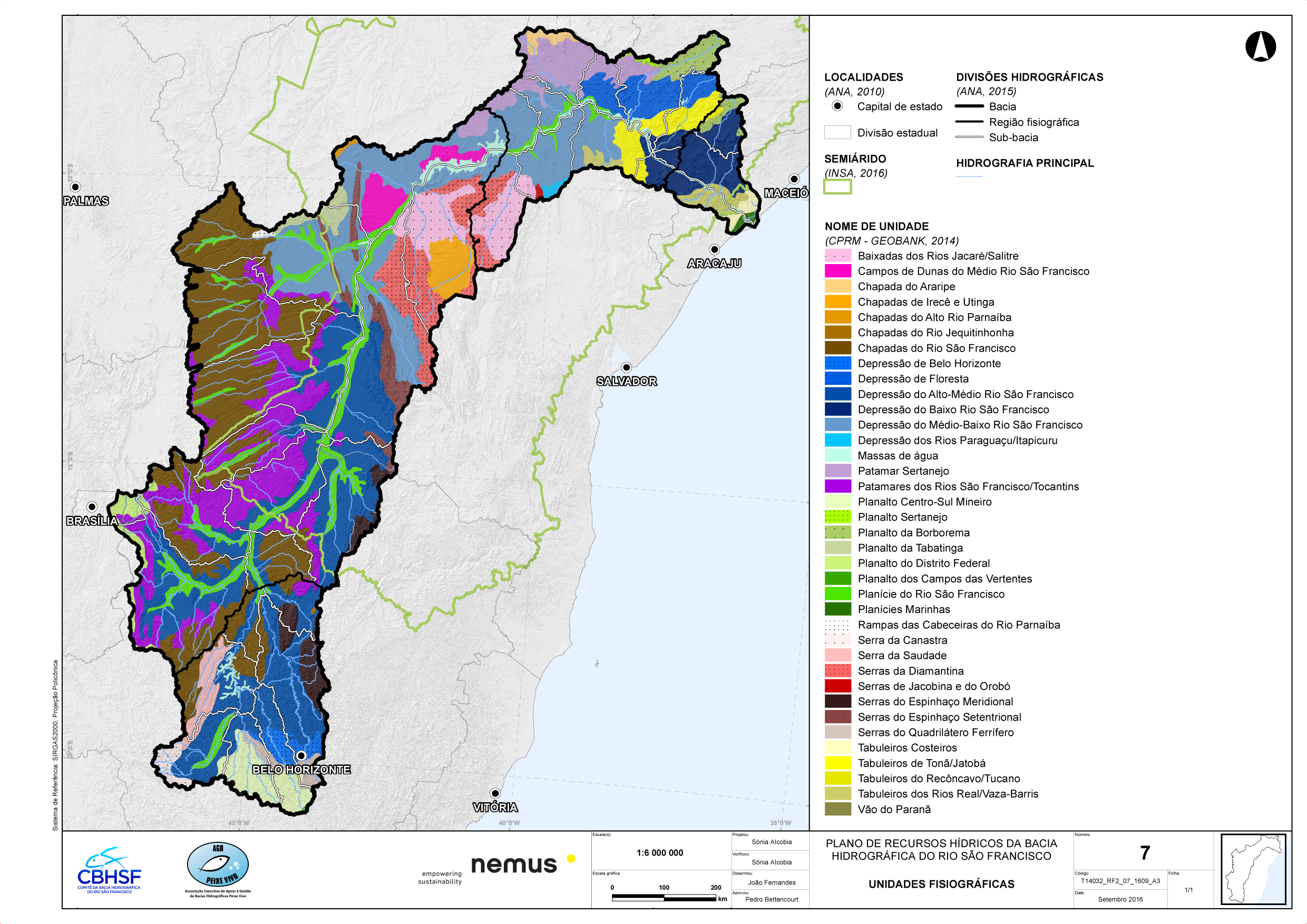 Mapa 7 do RF2 - Unidades Fisiográficas